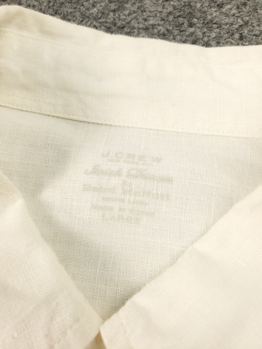 J Crew Baird McNutt Irish Linen Shirt Large White Button Up Lightweight Summer - Picture 4 of 12
